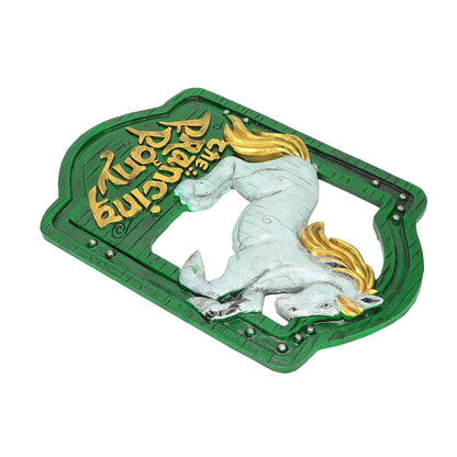 Wall Sign Synthetic Resin Horse Pattern Wall Mounted Signage Decoration for Home Office V1294-YM0523-3115220010511