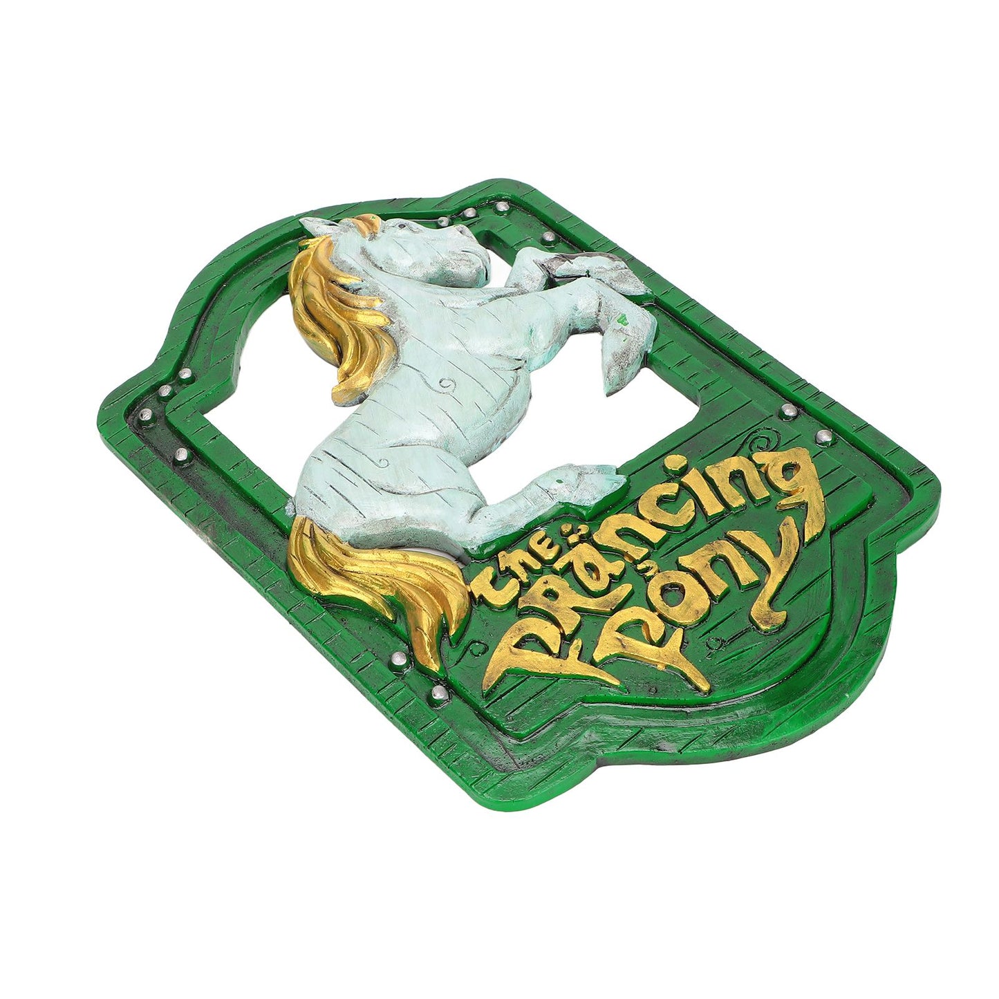 Wall Sign Synthetic Resin Horse Pattern Wall Mounted Signage Decoration for Home Office V1294-YM0523-3115220010511