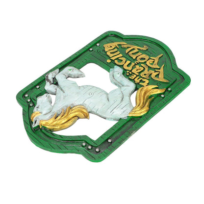 Wall Sign Synthetic Resin Horse Pattern Wall Mounted Signage Decoration for Home Office V1294-YM0523-3115220010511