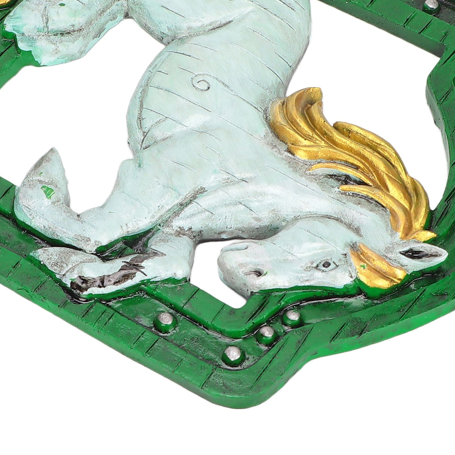 Wall Sign Synthetic Resin Horse Pattern Wall Mounted Signage Decoration for Home Office V1294-YM0523-3115220010511