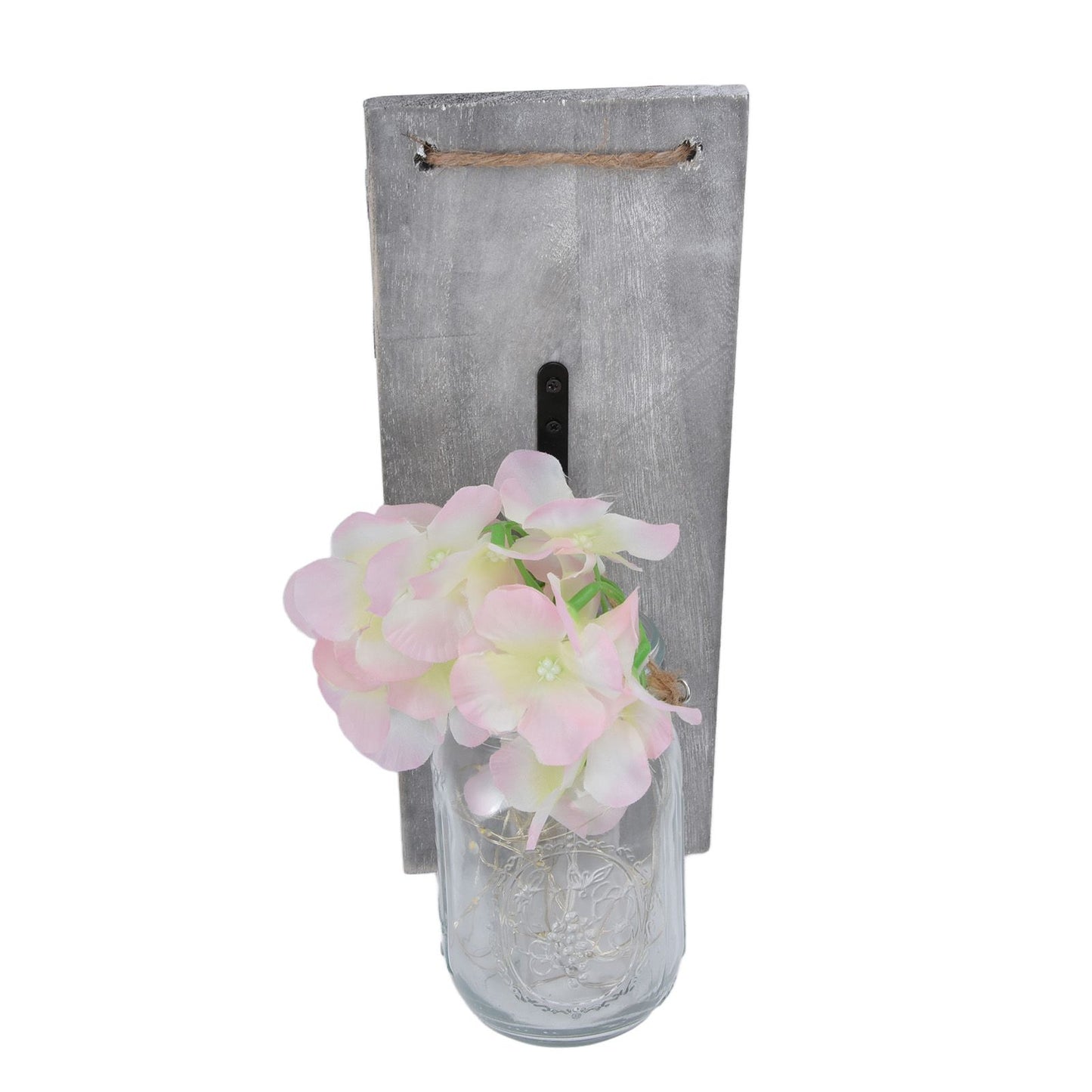 Wall Jar Decor Retro Style Glass Bottle Lamp Silk Flower Decoration for Home Door V1294-YM0523-3115220012911