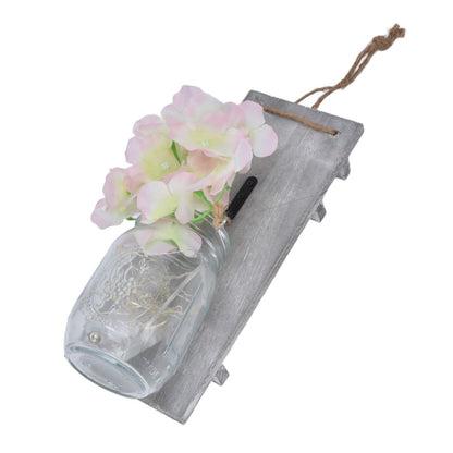 Wall Jar Decor Retro Style Glass Bottle Lamp Silk Flower Decoration for Home Door V1294-YM0523-3115220012911