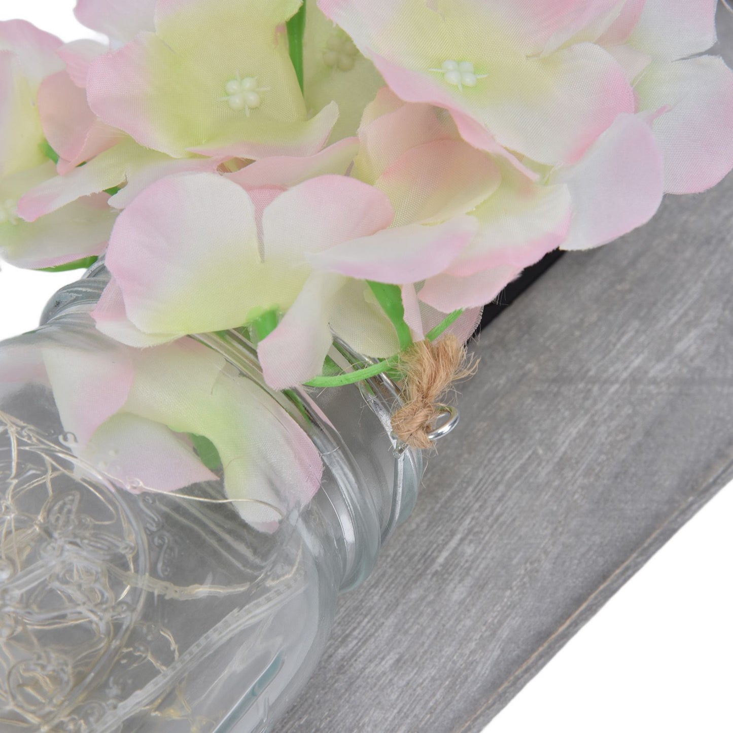 Wall Jar Decor Retro Style Glass Bottle Lamp Silk Flower Decoration for Home Door V1294-YM0523-3115220012911