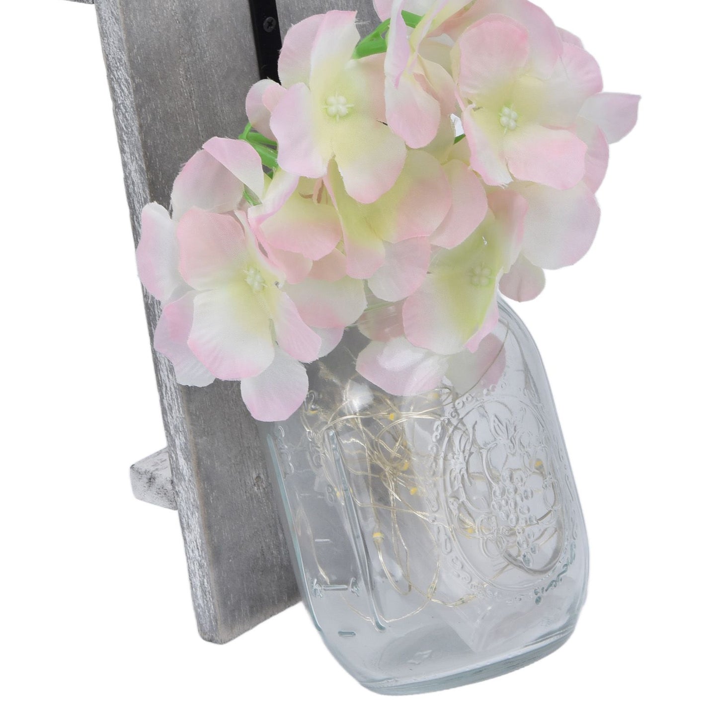 Wall Jar Decor Retro Style Glass Bottle Lamp Silk Flower Decoration for Home Door V1294-YM0523-3115220012911