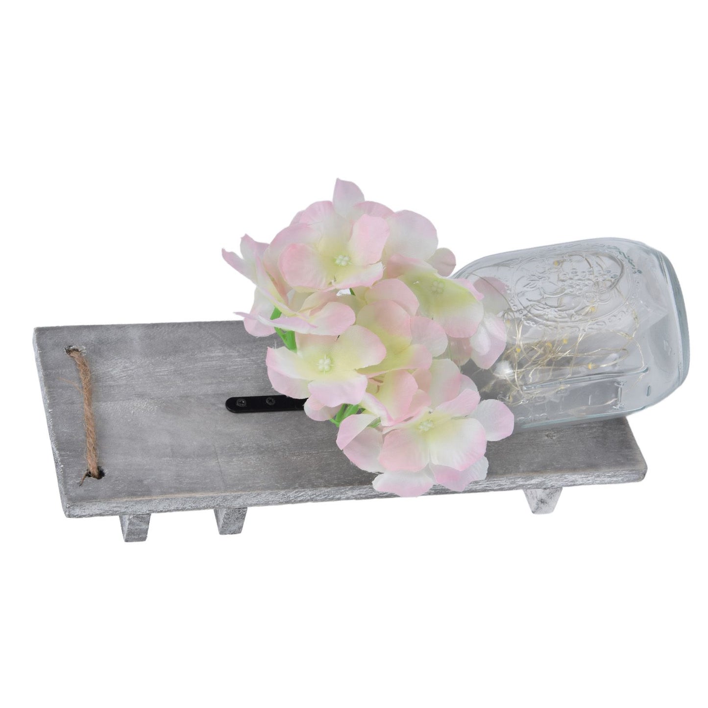 Wall Jar Decor Retro Style Glass Bottle Lamp Silk Flower Decoration for Home Door V1294-YM0523-3115220012911