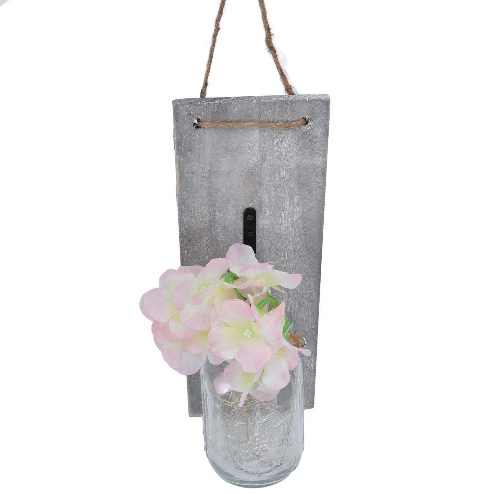 Wall Jar Decor Retro Style Glass Bottle Lamp Silk Flower Decoration for Home Door V1294-YM0523-3115220012911