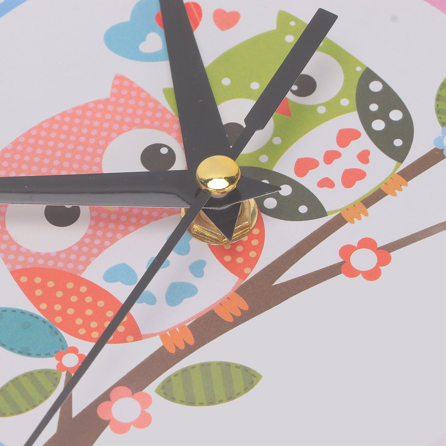 Wall Clock Plastic Cartoon Colorful Quartz Time Learning Hanging Clock for Kid's Bedroom ClassroomPink V1294-YM0523-3115220013412