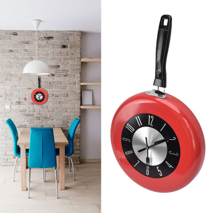 Frying Pan Wall Clock Aluminum Kitchen Pot Decorative Hanging Clocks for Dining Room Bars V1294-YM0523-3115220013511
