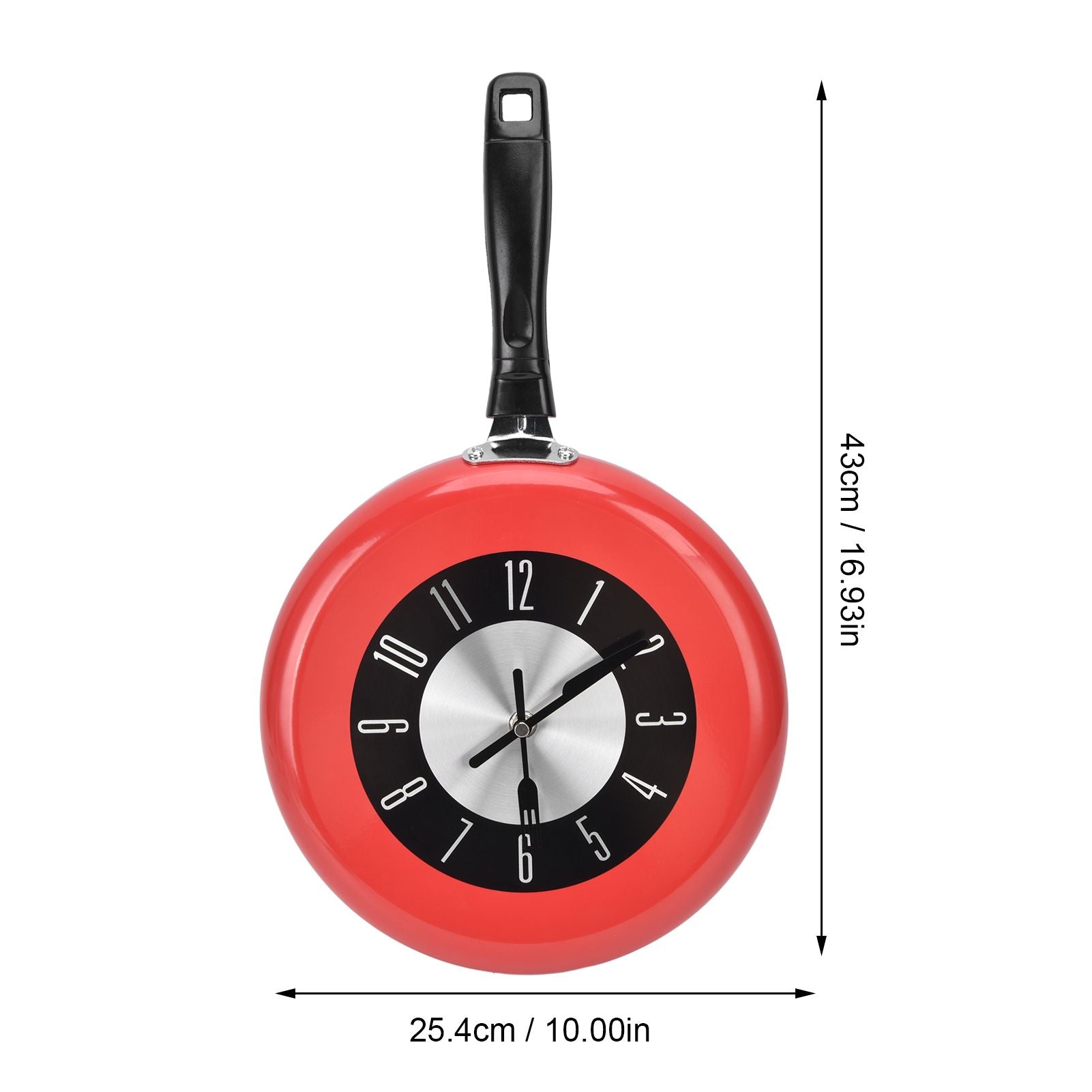 Frying Pan Wall Clock Aluminum Kitchen Pot Decorative Hanging Clocks for Dining Room Bars V1294-YM0523-3115220013511
