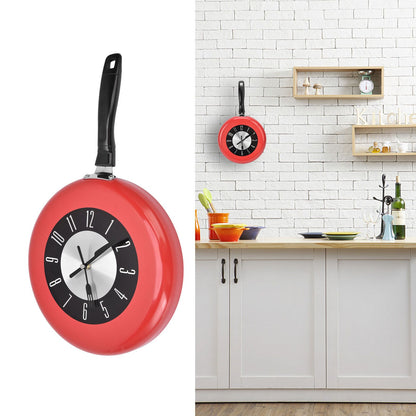 Frying Pan Wall Clock Aluminum Kitchen Pot Decorative Hanging Clocks for Dining Room Bars V1294-YM0523-3115220013511