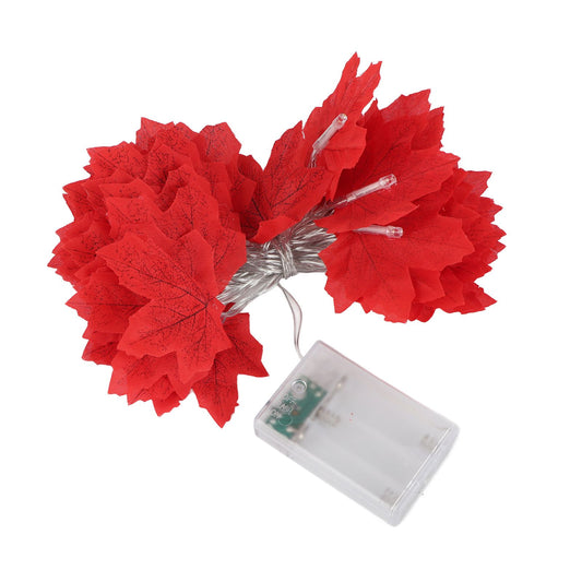 Maple Leaves String Lights 4m/13.12ft 40LEDs Twinkle Hanging Lighting Decorations for Christmas Halloween V1294-YM0523-3115220014311