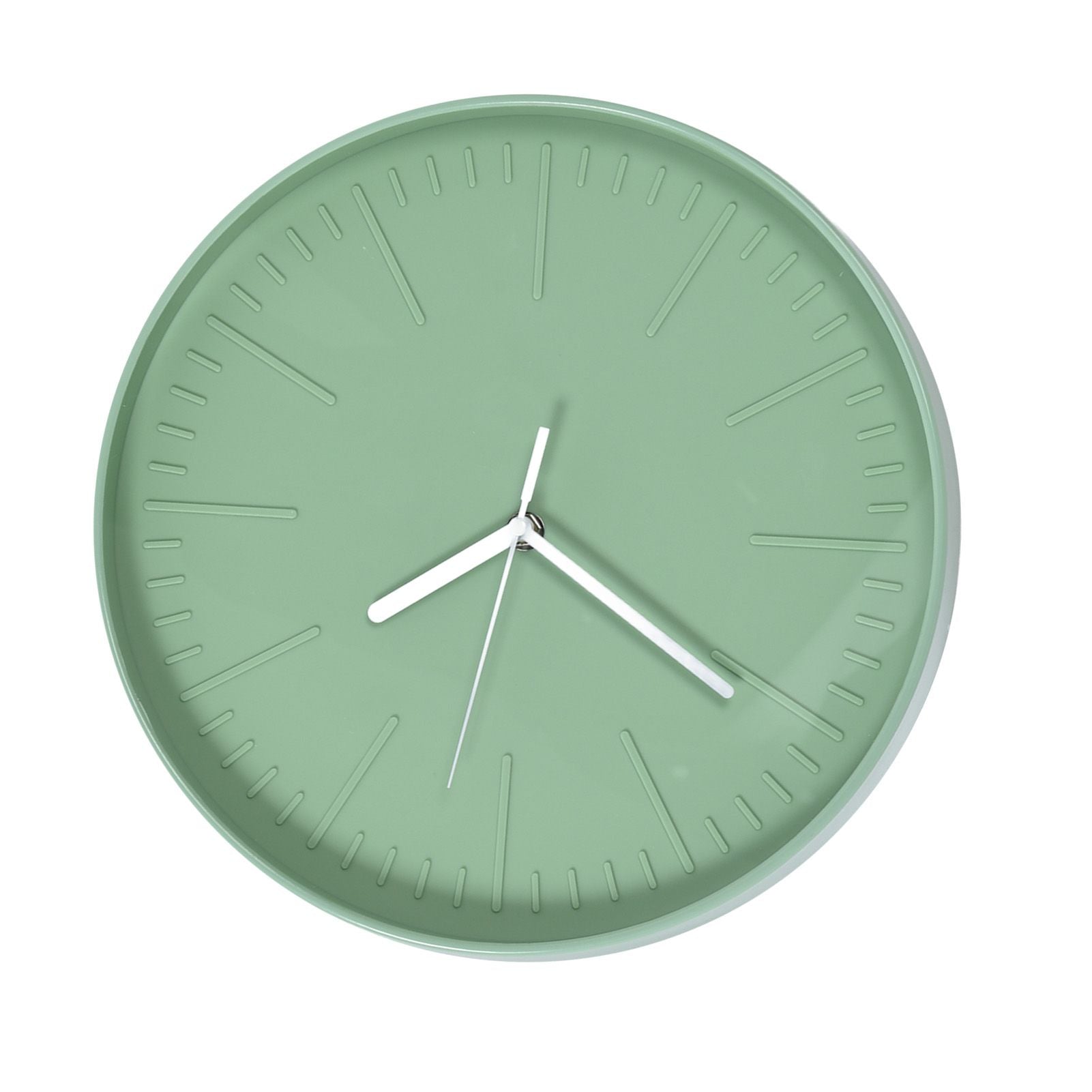 Mute Quartz Clock Wall Watch Minimalist Modern Plastic Wall Clock for Living Room BedroomGreen V1294-YM0523-3115220015812