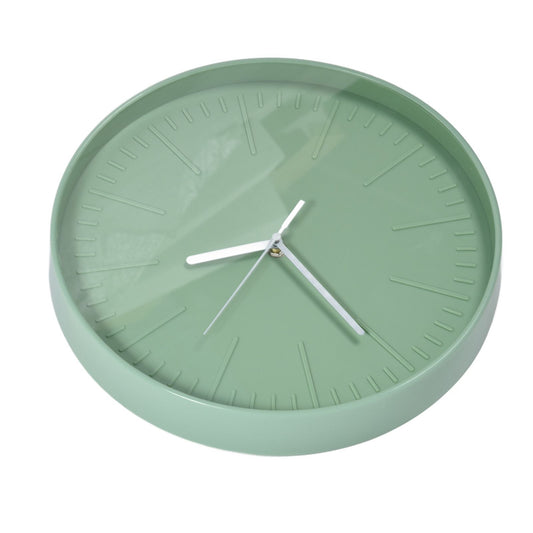 Mute Quartz Clock Wall Watch Minimalist Modern Plastic Wall Clock for Living Room BedroomGreen V1294-YM0523-3115220015812