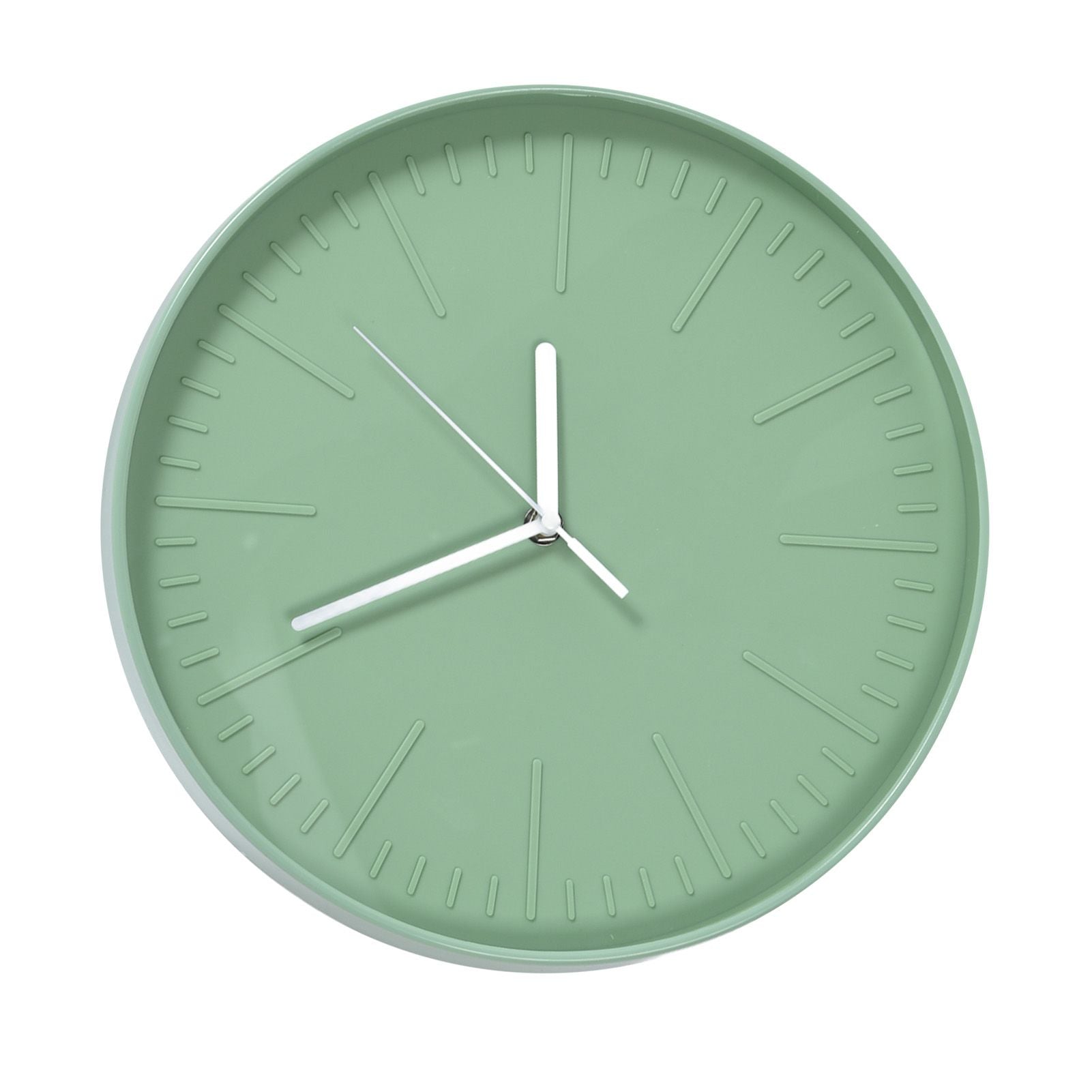 Mute Quartz Clock Wall Watch Minimalist Modern Plastic Wall Clock for Living Room BedroomGreen V1294-YM0523-3115220015812