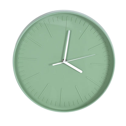 Mute Quartz Clock Wall Watch Minimalist Modern Plastic Wall Clock for Living Room BedroomGreen V1294-YM0523-3115220015812