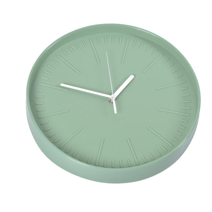 Mute Quartz Clock Wall Watch Minimalist Modern Plastic Wall Clock for Living Room BedroomGreen V1294-YM0523-3115220015812