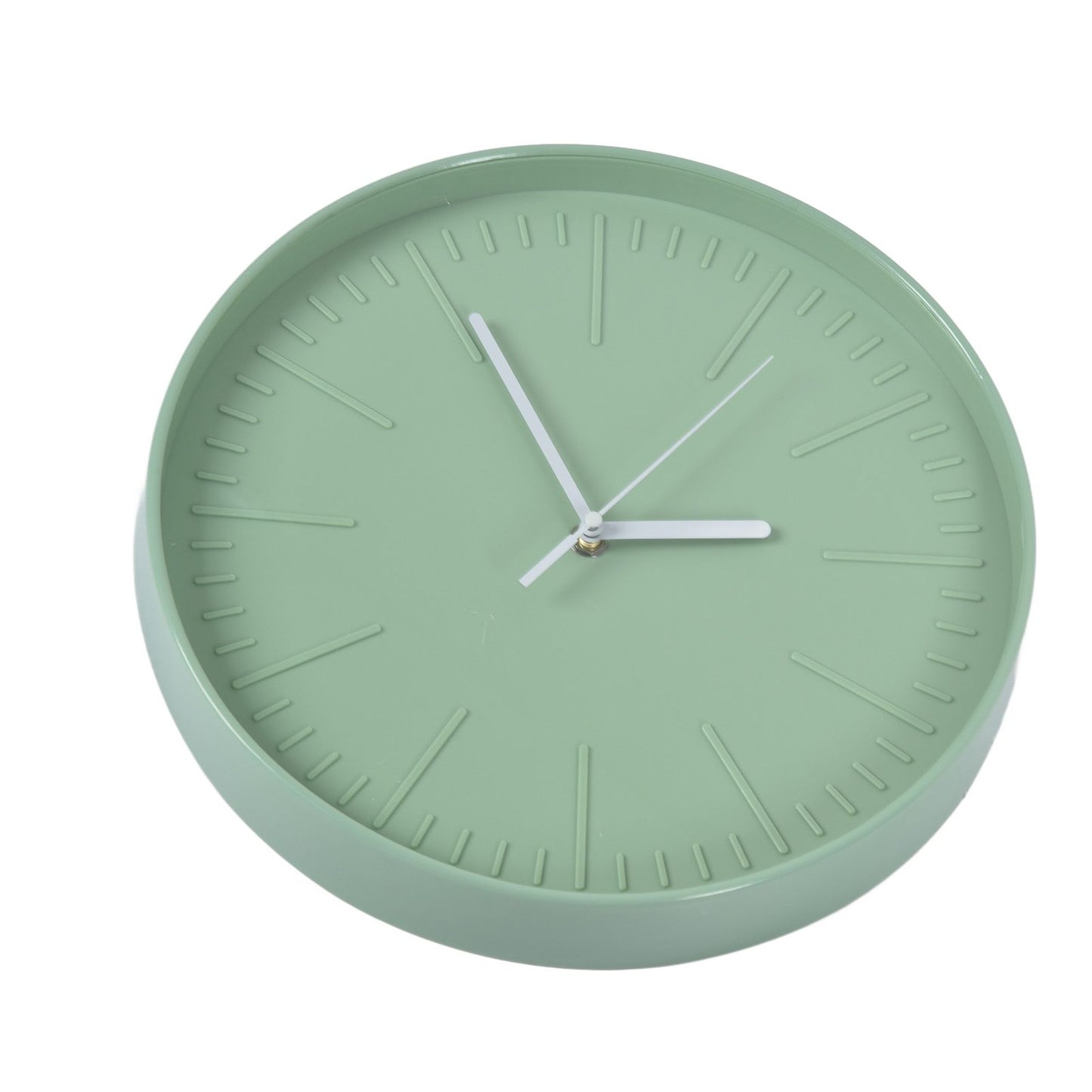 Mute Quartz Clock Wall Watch Minimalist Modern Plastic Wall Clock for Living Room BedroomGreen V1294-YM0523-3115220015812