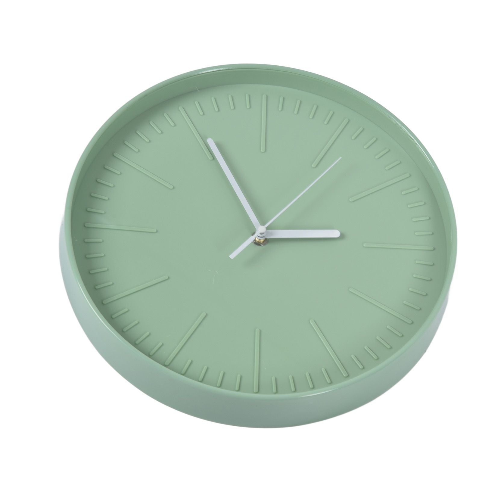 Mute Quartz Clock Wall Watch Minimalist Modern Plastic Wall Clock for Living Room BedroomGreen V1294-YM0523-3115220015812