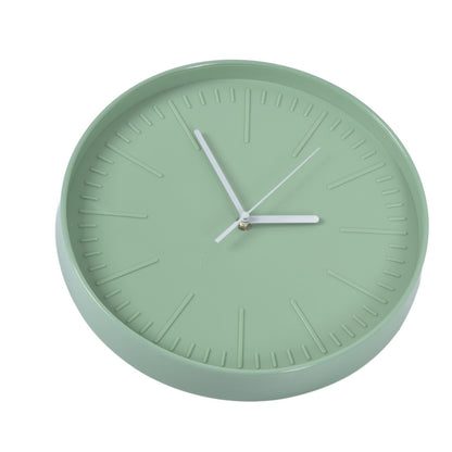 Mute Quartz Clock Wall Watch Minimalist Modern Plastic Wall Clock for Living Room BedroomGreen V1294-YM0523-3115220015812