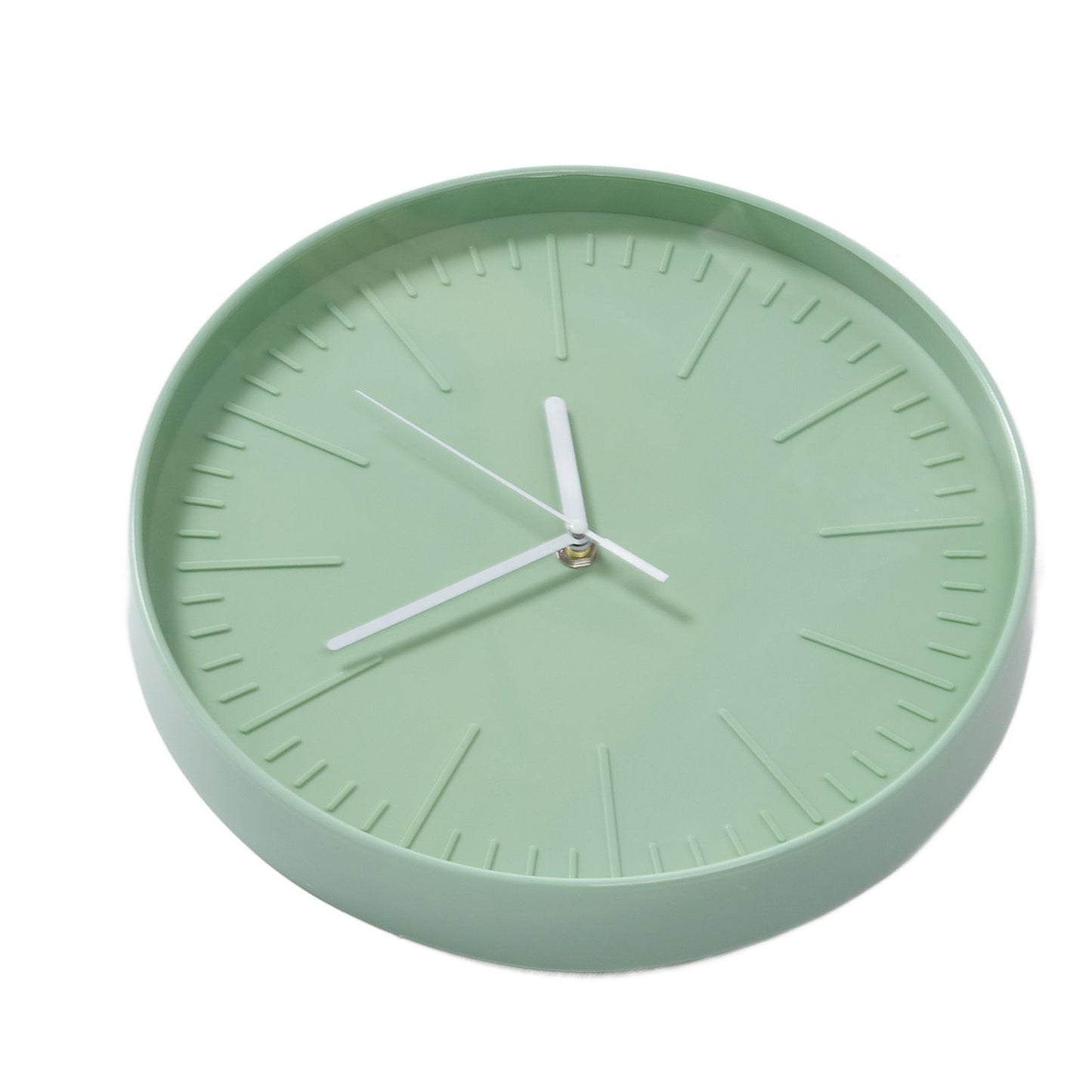 Mute Quartz Clock Wall Watch Minimalist Modern Plastic Wall Clock for Living Room BedroomGreen V1294-YM0523-3115220015812