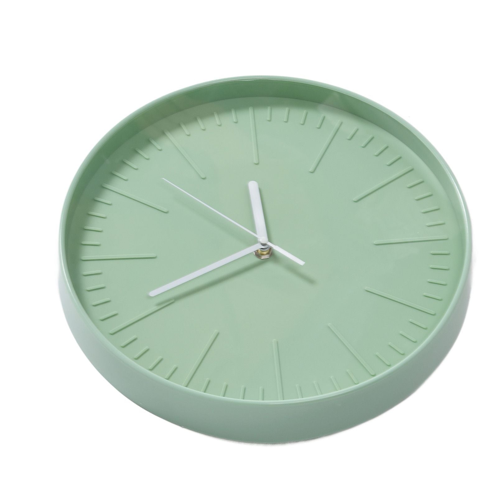 Mute Quartz Clock Wall Watch Minimalist Modern Plastic Wall Clock for Living Room BedroomGreen V1294-YM0523-3115220015812