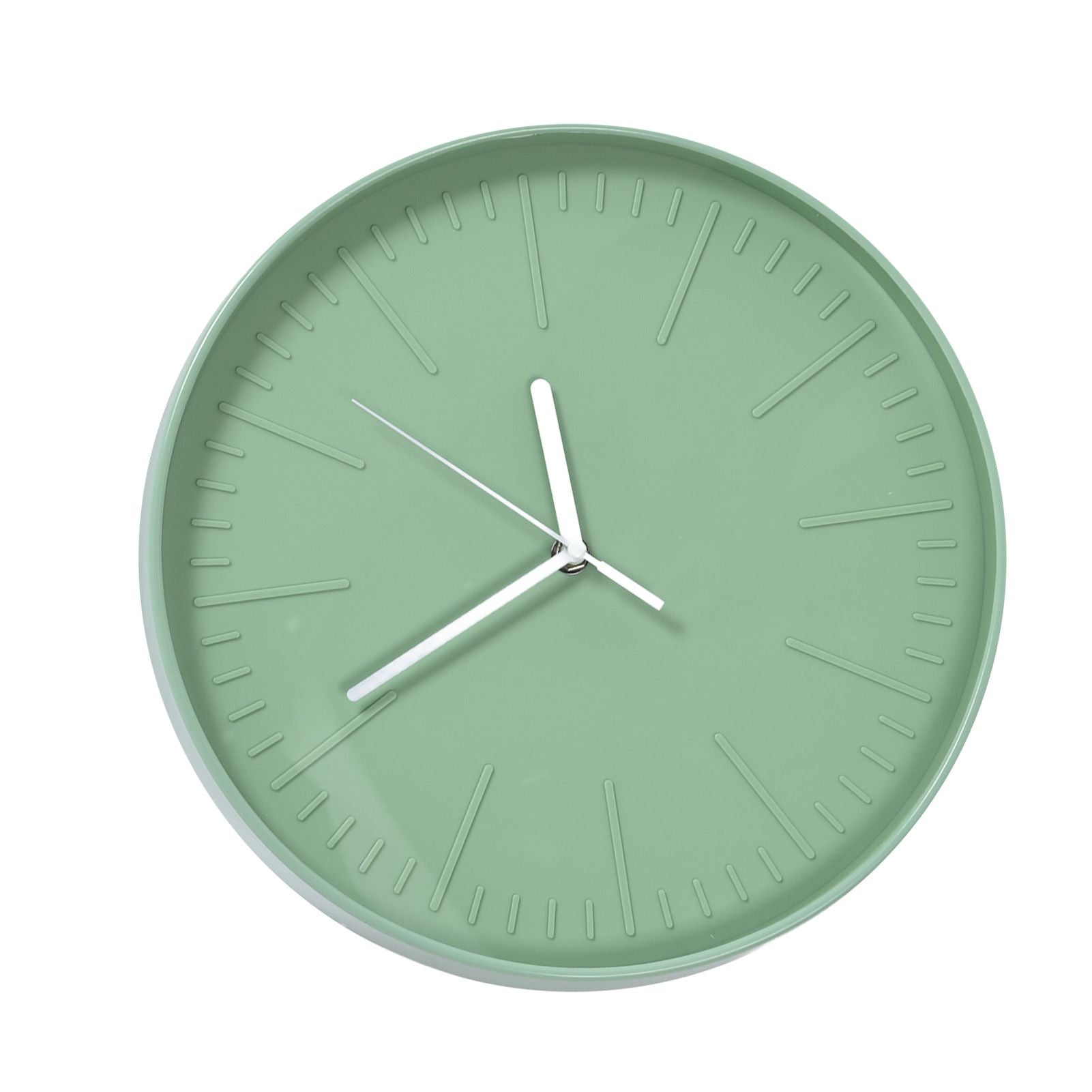 Mute Quartz Clock Wall Watch Minimalist Modern Plastic Wall Clock for Living Room BedroomGreen V1294-YM0523-3115220015812