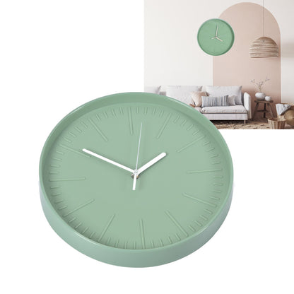 Mute Quartz Clock Wall Watch Minimalist Modern Plastic Wall Clock for Living Room BedroomGreen V1294-YM0523-3115220015812