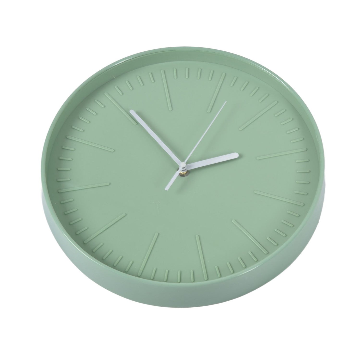 Mute Quartz Clock Wall Watch Minimalist Modern Plastic Wall Clock for Living Room BedroomGreen V1294-YM0523-3115220015812