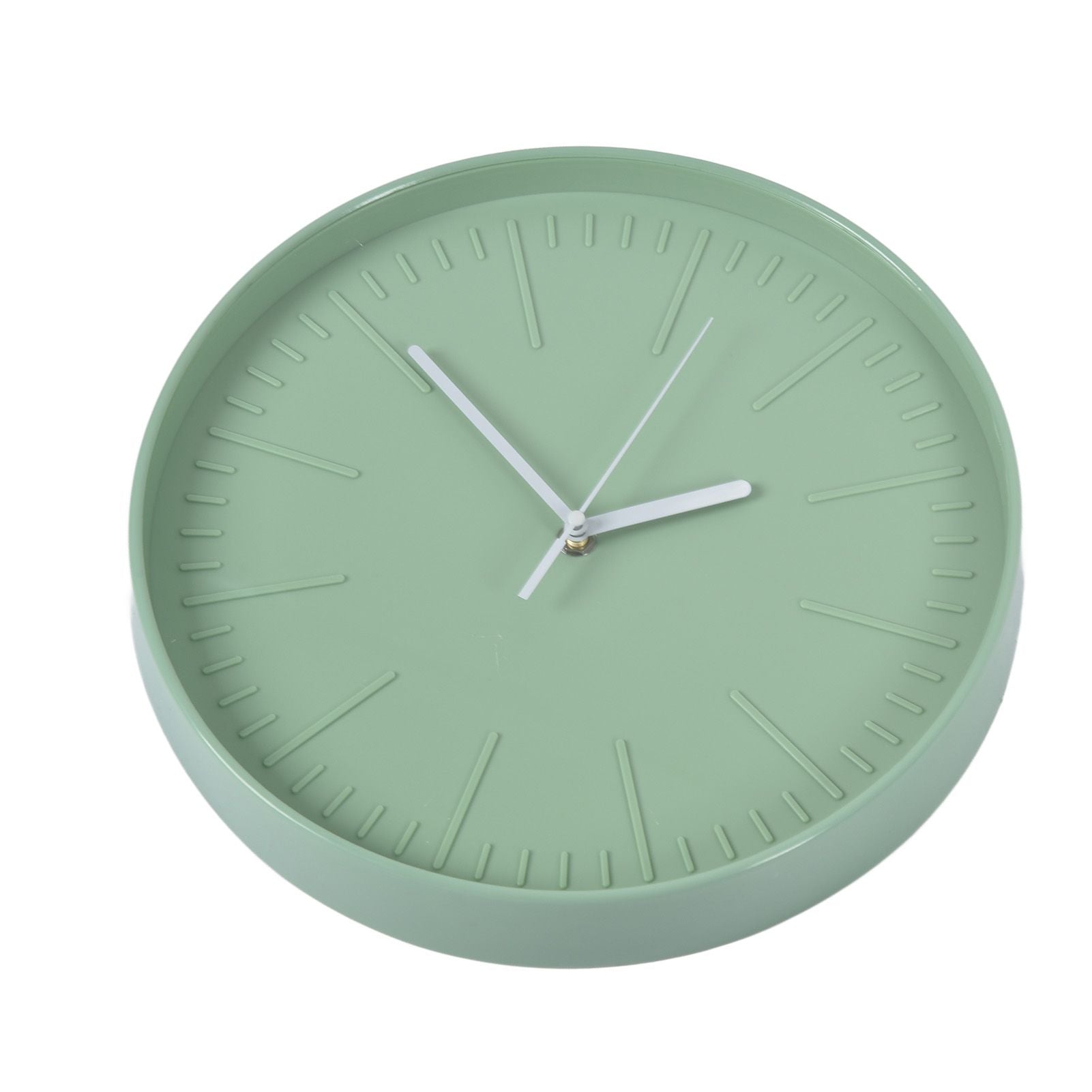 Mute Quartz Clock Wall Watch Minimalist Modern Plastic Wall Clock for Living Room BedroomGreen V1294-YM0523-3115220015812