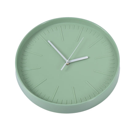 Mute Quartz Clock Wall Watch Minimalist Modern Plastic Wall Clock for Living Room BedroomGreen V1294-YM0523-3115220015812