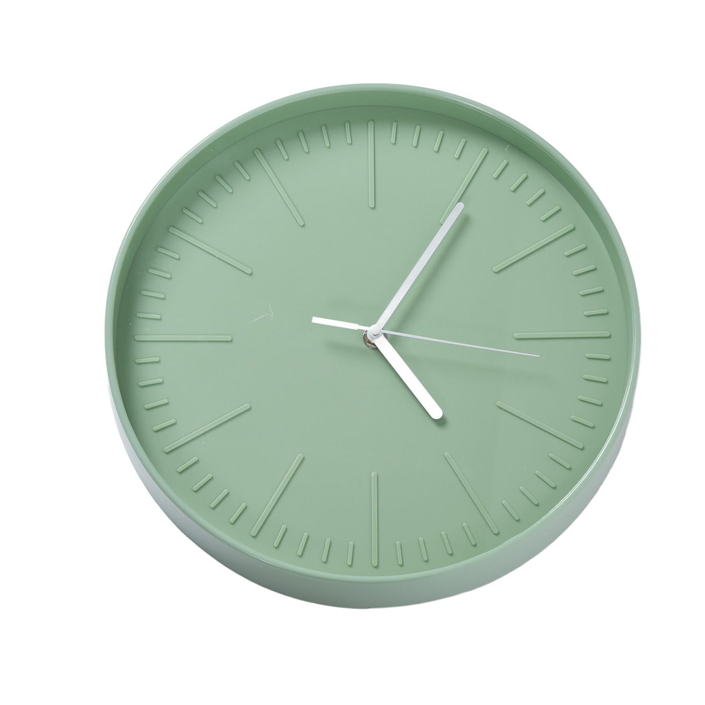 Mute Quartz Clock Wall Watch Minimalist Modern Plastic Wall Clock for Living Room BedroomGreen V1294-YM0523-3115220015812