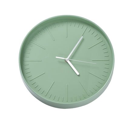 Mute Quartz Clock Wall Watch Minimalist Modern Plastic Wall Clock for Living Room BedroomGreen V1294-YM0523-3115220015812