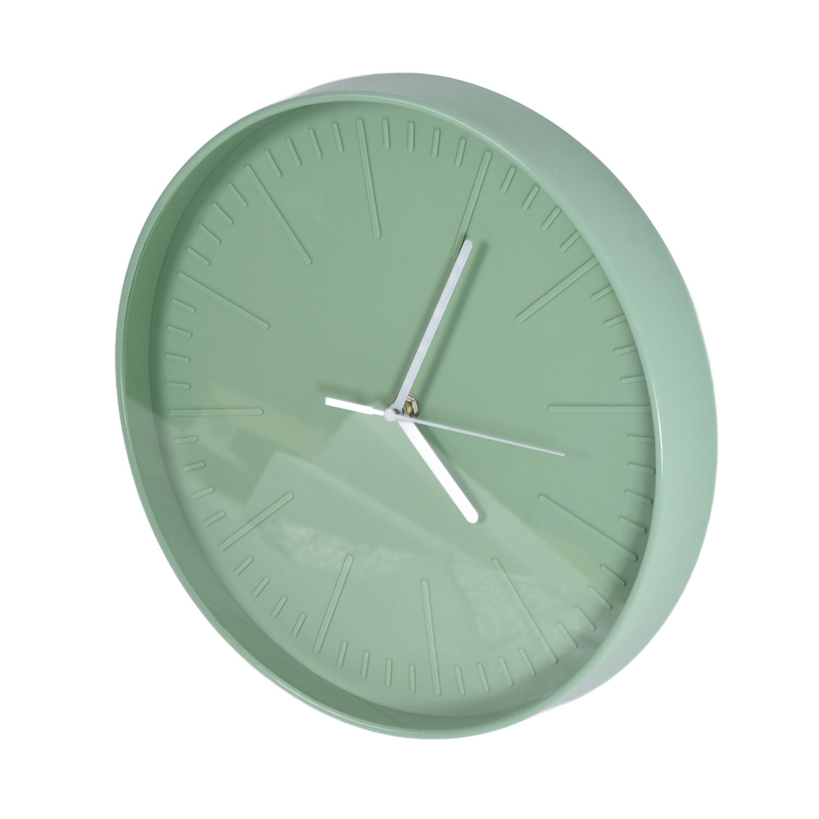 Mute Quartz Clock Wall Watch Minimalist Modern Plastic Wall Clock for Living Room BedroomGreen V1294-YM0523-3115220015812