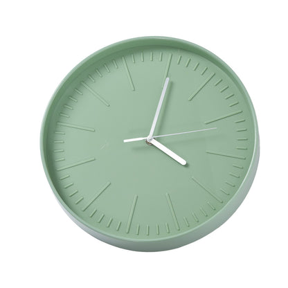 Mute Quartz Clock Wall Watch Minimalist Modern Plastic Wall Clock for Living Room BedroomGreen V1294-YM0523-3115220015812