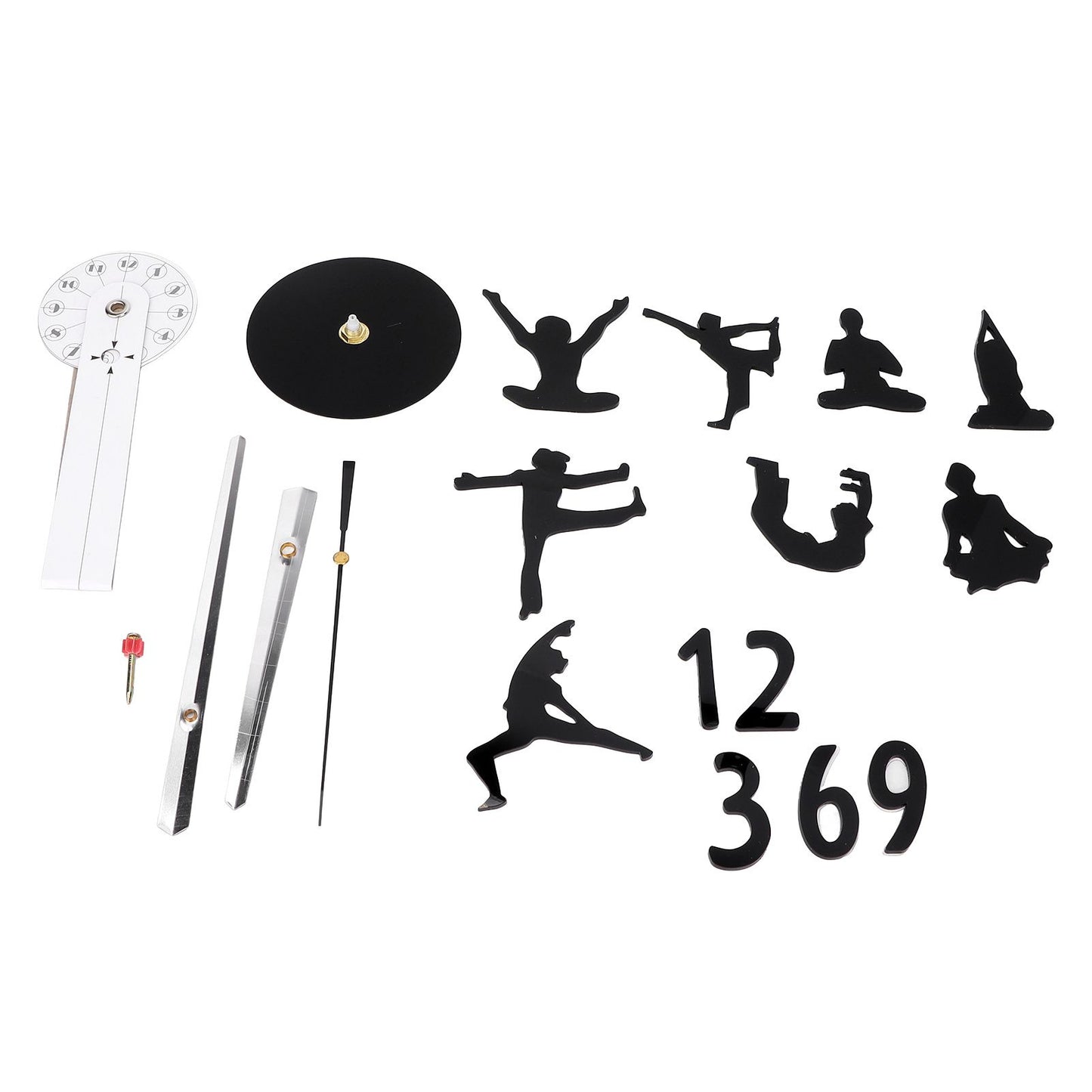 DIY Wall Clock Silent Stylish Decorative Frameless Hanging Clock for Living Room Office V1294-YM0523-3115220016311