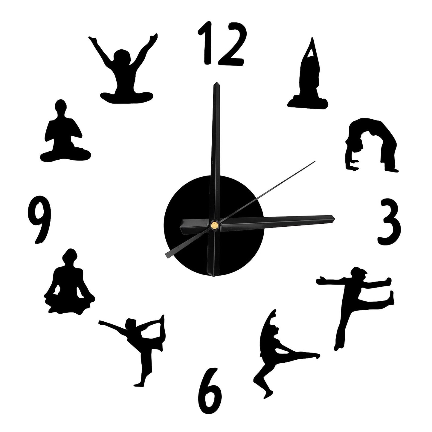 DIY Wall Clock Silent Stylish Decorative Frameless Hanging Clock for Living Room Office V1294-YM0523-3115220016311