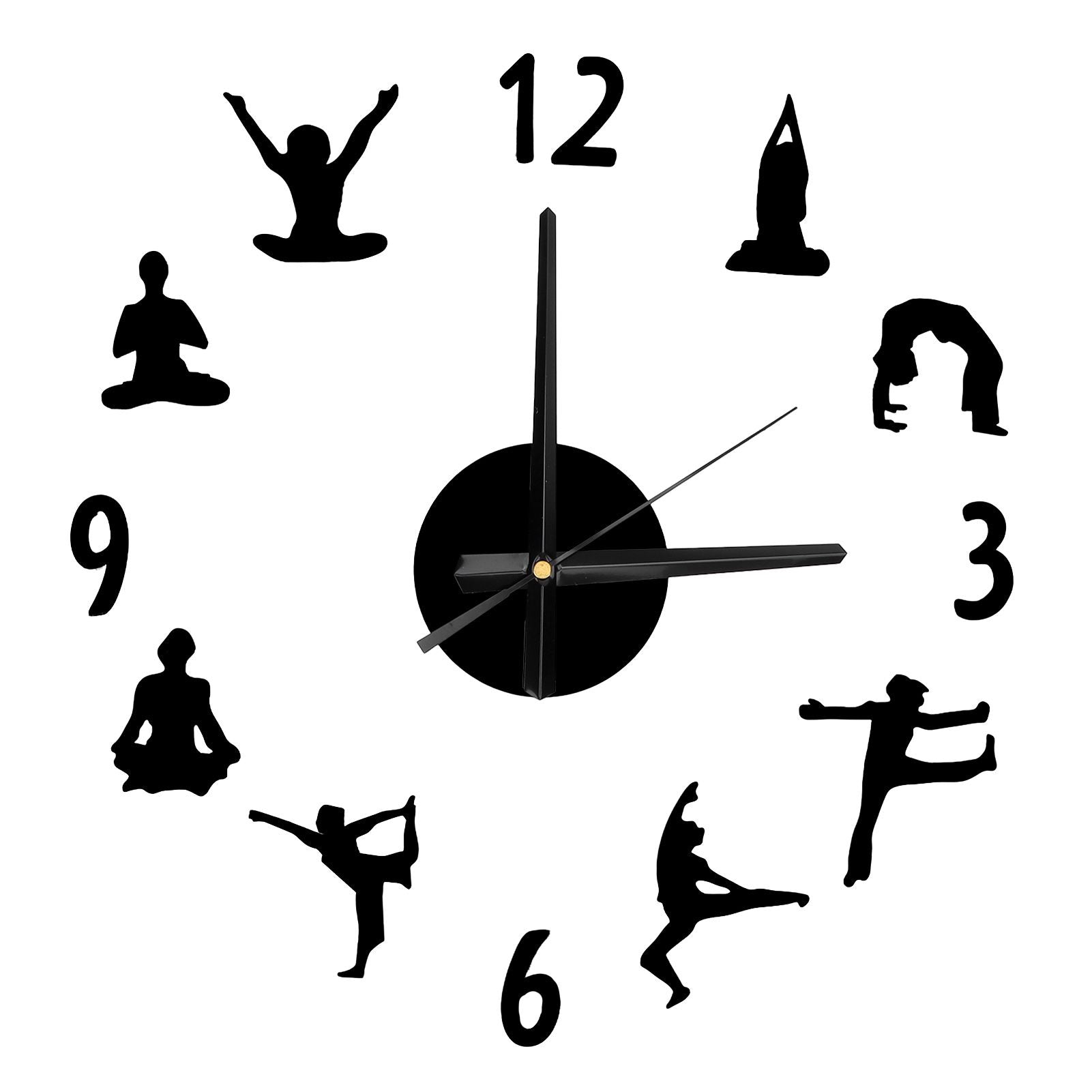 DIY Wall Clock Silent Stylish Decorative Frameless Hanging Clock for Living Room Office V1294-YM0523-3115220016311