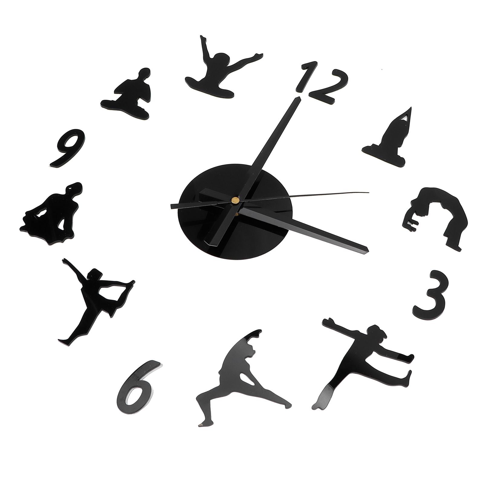 DIY Wall Clock Silent Stylish Decorative Frameless Hanging Clock for Living Room Office V1294-YM0523-3115220016311