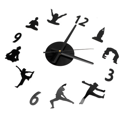 DIY Wall Clock Silent Stylish Decorative Frameless Hanging Clock for Living Room Office V1294-YM0523-3115220016311