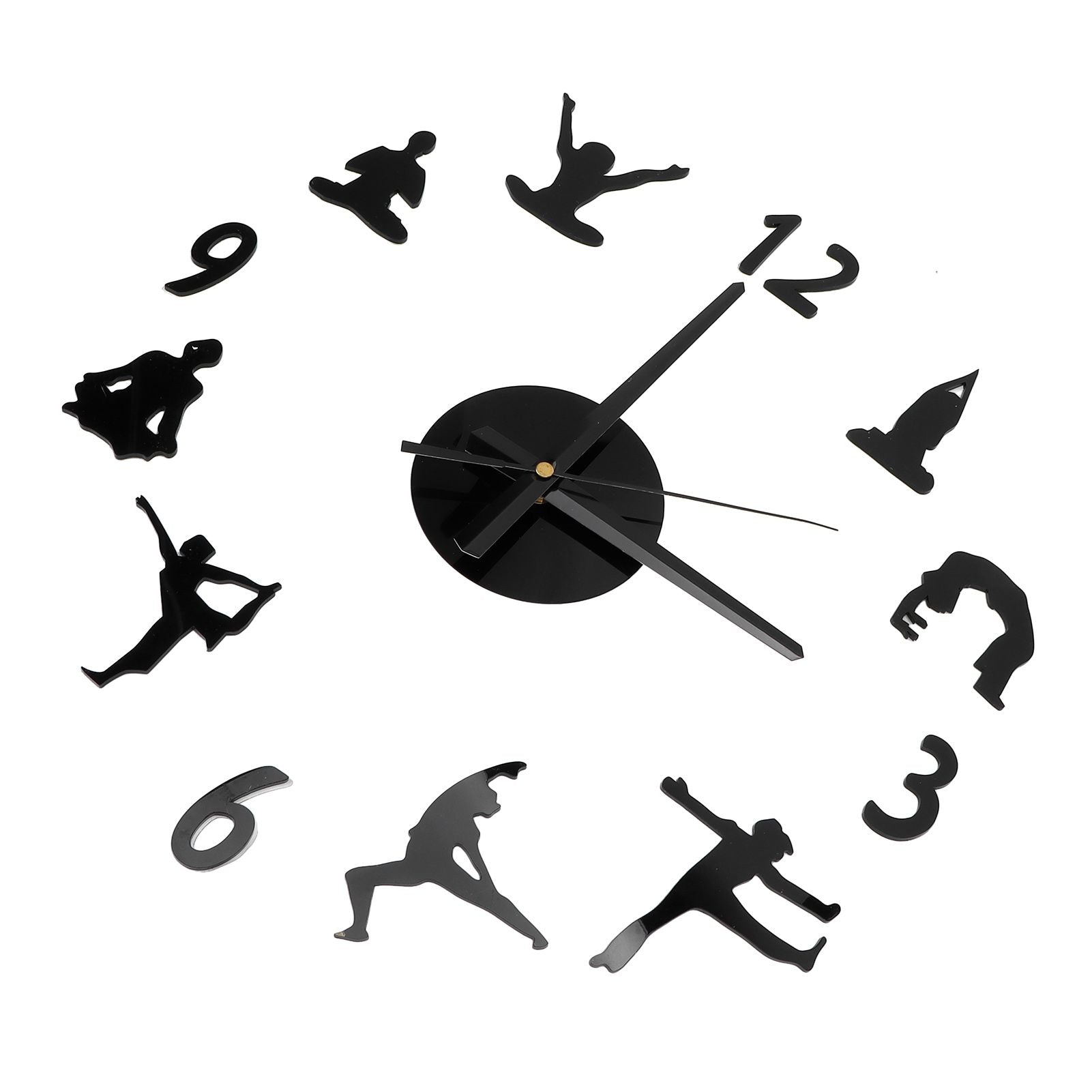 DIY Wall Clock Silent Stylish Decorative Frameless Hanging Clock for Living Room Office V1294-YM0523-3115220016311