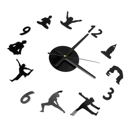 DIY Wall Clock Silent Stylish Decorative Frameless Hanging Clock for Living Room Office V1294-YM0523-3115220016311