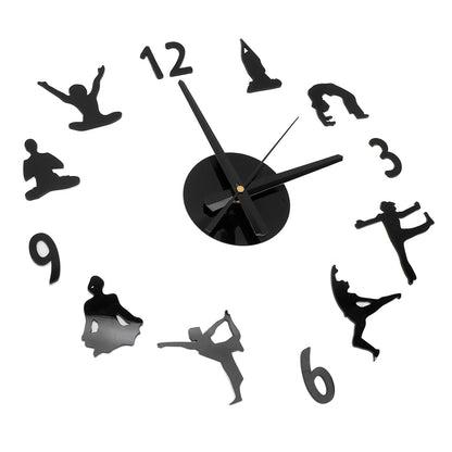 DIY Wall Clock Silent Stylish Decorative Frameless Hanging Clock for Living Room Office V1294-YM0523-3115220016311