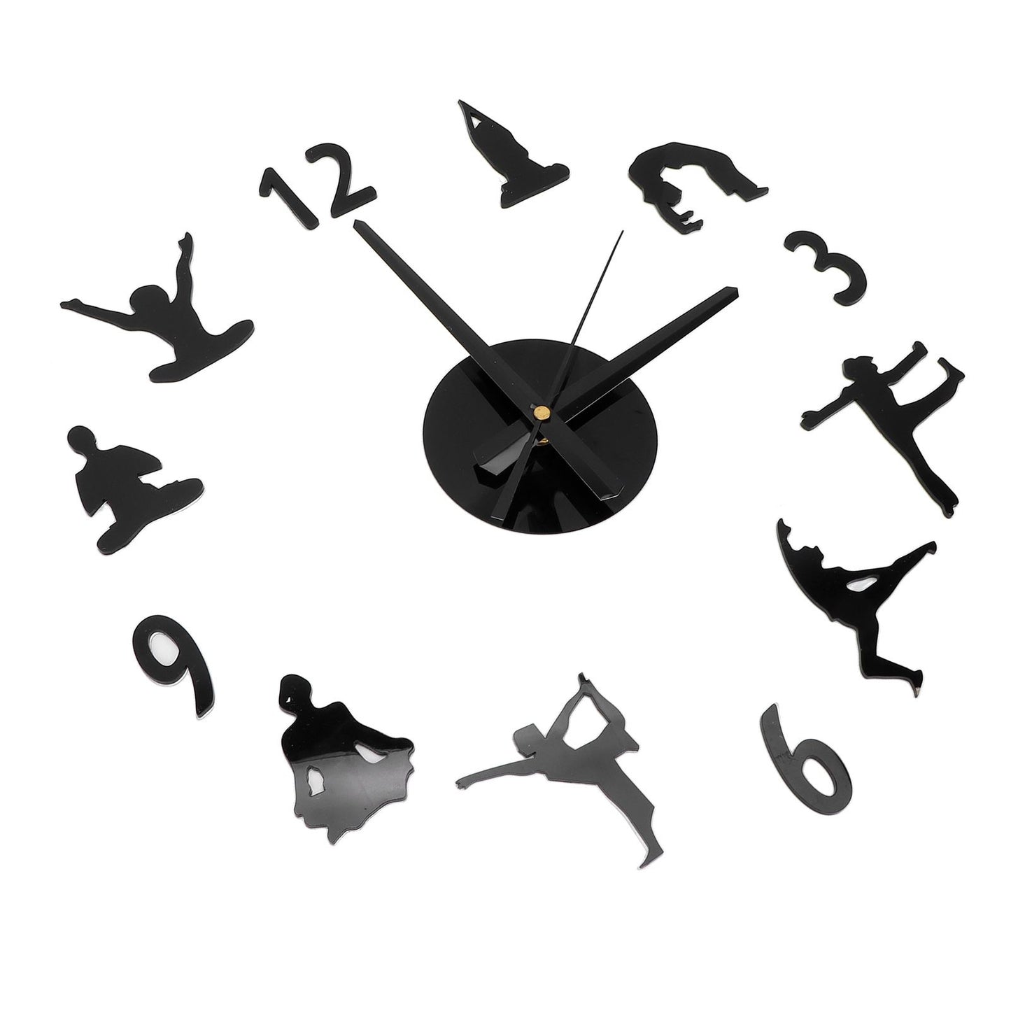 DIY Wall Clock Silent Stylish Decorative Frameless Hanging Clock for Living Room Office V1294-YM0523-3115220016311