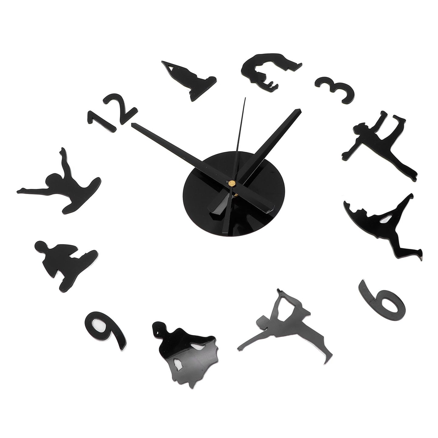 DIY Wall Clock Silent Stylish Decorative Frameless Hanging Clock for Living Room Office V1294-YM0523-3115220016311