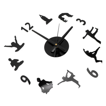 DIY Wall Clock Silent Stylish Decorative Frameless Hanging Clock for Living Room Office V1294-YM0523-3115220016311