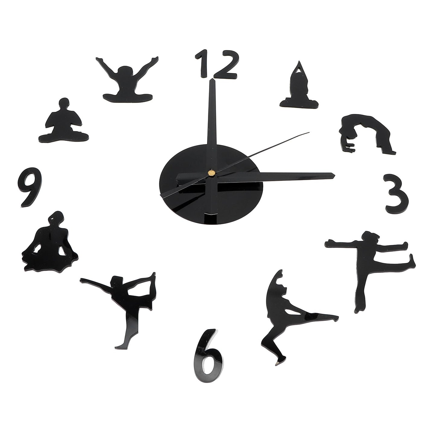 DIY Wall Clock Silent Stylish Decorative Frameless Hanging Clock for Living Room Office V1294-YM0523-3115220016311