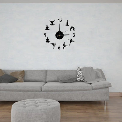 DIY Wall Clock Silent Stylish Decorative Frameless Hanging Clock for Living Room Office V1294-YM0523-3115220016311