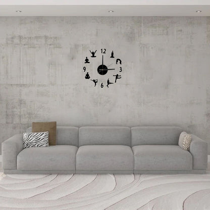 DIY Wall Clock Silent Stylish Decorative Frameless Hanging Clock for Living Room Office V1294-YM0523-3115220016311