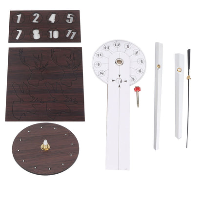 Frameless Wall Clock Deer Head 3D Effect Self Adhesive DIY Clock with Silent Movement for Living Room Bedroom V1294-YM0523-3115220016511