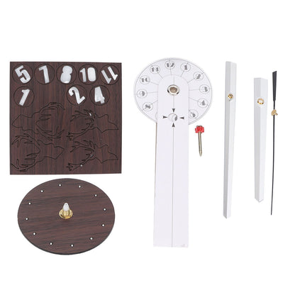 Frameless Wall Clock Deer Head 3D Effect Self Adhesive DIY Clock with Silent Movement for Living Room Bedroom V1294-YM0523-3115220016511